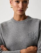 CALVIN KLEIN JEANS пуловер дамски с добавена вълна сив LV047H320G