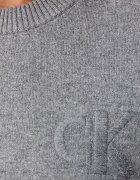 CALVIN KLEIN JEANS пуловер дамски с добавена вълна сив LV047H320G