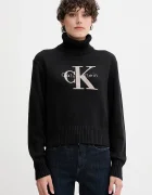 CALVIN KLEIN JEANS Пуловер в черно с поло LV047D354G