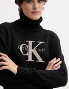 CALVIN KLEIN JEANS Пуловер в черно с поло LV047D354G