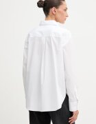 CALVIN KLEIN JEANS риза дамска от памук бяла с изчистена шарка LV047F102G