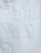 CALVIN KLEIN JEANS Риза дамска в бяло със свободна кройка с класическа яка LV047C143G