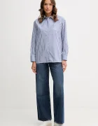 CALVIN KLEIN JEANS Риза дамска в синьо със свободна кройка с класическа яка LV044D170G