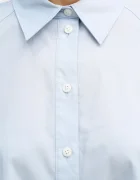 CALVIN KLEIN JEANS Риза дамска в синьо със свободна кройка с класическа яка LV047C141G
