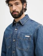 CALVIN KLEIN JEANS риза мъжка от деним синя LV04RF710G