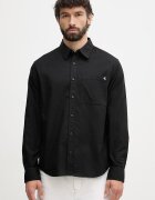 CALVIN KLEIN JEANS риза мъжка с памук черна LV04RF113G