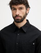 CALVIN KLEIN JEANS риза мъжка с памук черна LV04RF113G