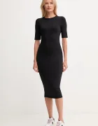 CALVIN KLEIN JEANS рокля от памук с еластан черна LV047D217G
