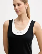 CALVIN KLEIN JEANS Рокля в черно среднодълга със стандартна кройка LV047E220G