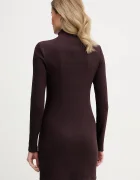 CALVIN KLEIN JEANS Рокля в кафяво къса с кройка по тялото LV047E204G