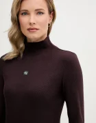 CALVIN KLEIN JEANS Рокля в кафяво къса с кройка по тялото LV047E204G