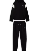 CALVIN KLEIN JEANS спортен комплект анцуг за деца от памук черен LVCKFJI10B