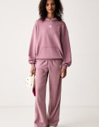 CALVIN KLEIN JEANS спортен панталон дамски с памук розов с висока талия LV047H224G
