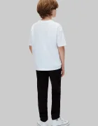 CALVIN KLEIN JEANS спортен панталон за деца от памук черен със стандартна талия LVCKTJC08U