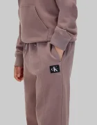 CALVIN KLEIN JEANS спортен панталон за деца от памук кафяв LVCKTJC42B