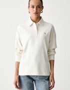 CALVIN KLEIN JEANS суичър дамски от памук бежов LV047G230G
