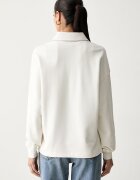 CALVIN KLEIN JEANS суичър дамски от памук бежов LV047G230G
