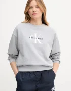 CALVIN KLEIN JEANS суичър дамски с памук сив LV047B234G