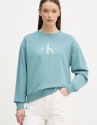 CALVIN KLEIN JEANS суичър дамски с памук тюркоазен LV047B234G