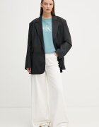 CALVIN KLEIN JEANS суичър дамски с памук тюркоазен LV047B234G
