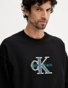 CALVIN KLEIN JEANS Суичър мъжки в черно с апликация LV04RE200G