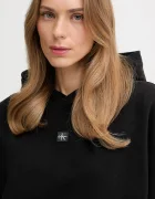 CALVIN KLEIN JEANS суичър с качулка дамски с памук черен LV047D232G