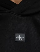 CALVIN KLEIN JEANS суичър с качулка дамски с памук черен LV047D232G