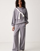 CALVIN KLEIN JEANS суичър с качулка дамски с памук сив LV047H223G