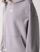 CALVIN KLEIN JEANS суичър с качулка дамски с памук сив LV047H223G