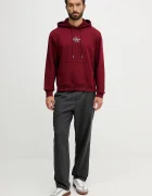 CALVIN KLEIN JEANS суичър с качулка мъжки памучен бордо LV04RD243G