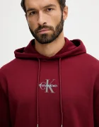 CALVIN KLEIN JEANS суичър с качулка мъжки памучен бордо LV04RD243G