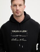 CALVIN KLEIN JEANS суичър с качулка мъжки с памук черен LV04RF247G