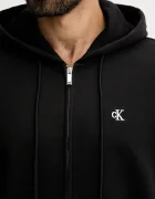 CALVIN KLEIN JEANS суичър с цип и качулка мъжки от памук черен LV04RD240G