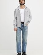CALVIN KLEIN JEANS суичър с цип и качулка мъжки с памук сив LV04RF245G