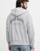 CALVIN KLEIN JEANS суичър с цип и качулка мъжки с памук сив LV04RF245G