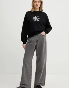 CALVIN KLEIN JEANS Суичър в черно с апликация LV047E825G