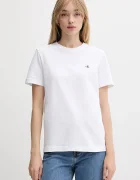CALVIN KLEIN JEANS тениска basic дамска от памук бяла LV047B224G