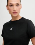 CALVIN KLEIN JEANS тениска basic от памук с еластан черна LV047AB213