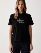 CALVIN KLEIN JEANS тениска дамска от памук черна LV047H800G