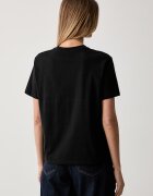 CALVIN KLEIN JEANS тениска дамска от памук черна LV047H800G