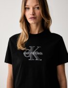 CALVIN KLEIN JEANS тениска дамска от памук черна LV047H800G