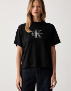 CALVIN KLEIN JEANS тениска дамска от памук черна LV047H802G