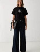 CALVIN KLEIN JEANS тениска дамска от памук черна LV047H802G