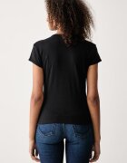 CALVIN KLEIN JEANS тениска дамска с памук черна LV047H835G