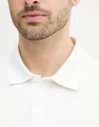 CALVIN KLEIN JEANS тениска с яка мъжка памучна бяла LV040EM269