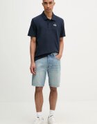 CALVIN KLEIN JEANS тениска с яка мъжка памучна тъмносиня LV04RF209G