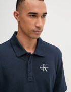 CALVIN KLEIN JEANS тениска с яка мъжка памучна тъмносиня LV04RF209G
