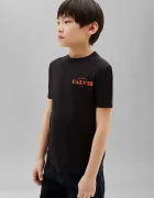 CALVIN KLEIN JEANS тениска за деца от памук черна LVCKTJA40B