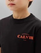 CALVIN KLEIN JEANS тениска за деца от памук черна LVCKTJA40B