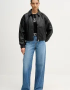 CALVIN KLEIN JEANS Яке в черно преходен модел с уголемена кройка LV047E507G